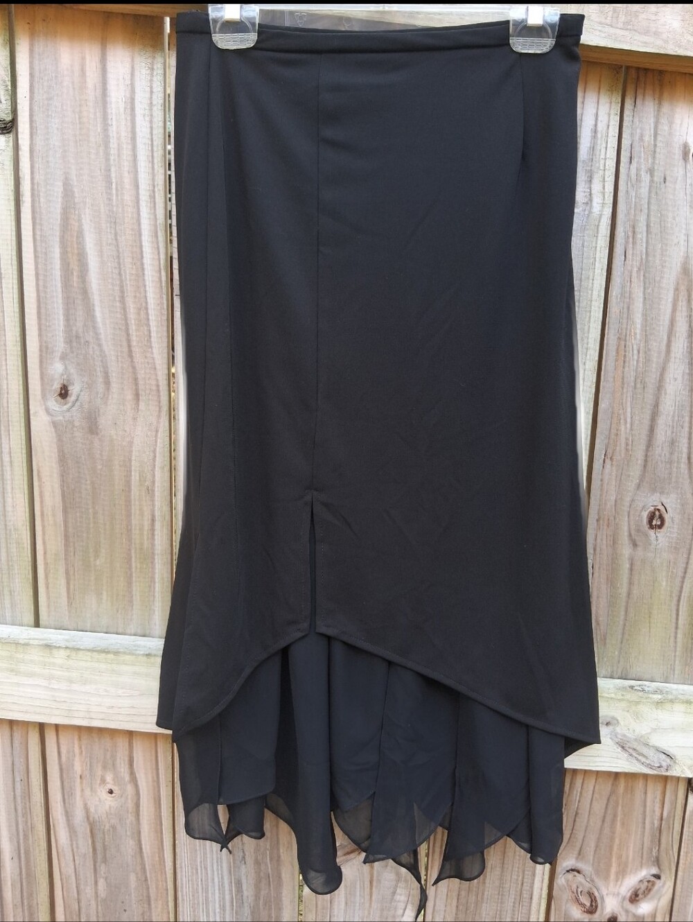 Black Asymmetrical Layered Skirt